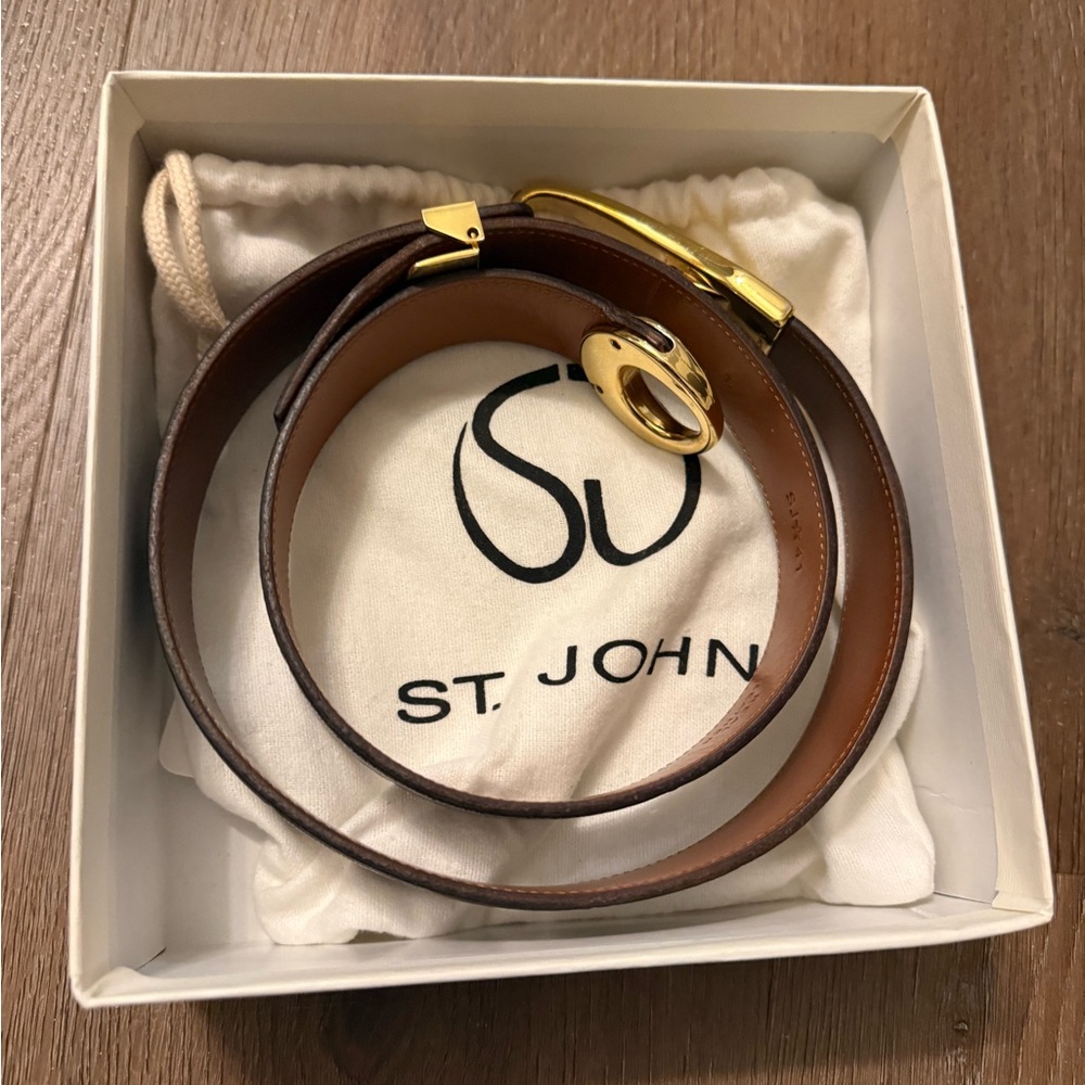 St. John Tan Leather Belt